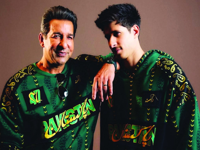 wasim and son akbar flaunt deep green streetwear photo instagram