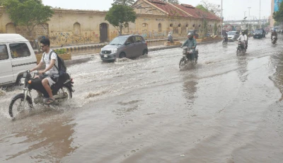 people head to work a day after torrential rain in the city photo online