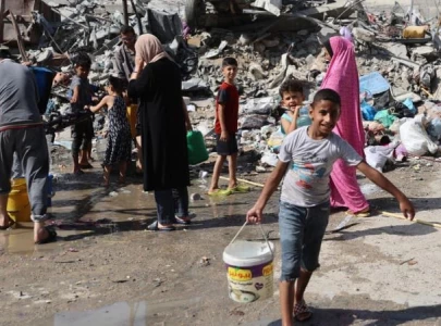 gazans desperately search rubble for scarce water supplies