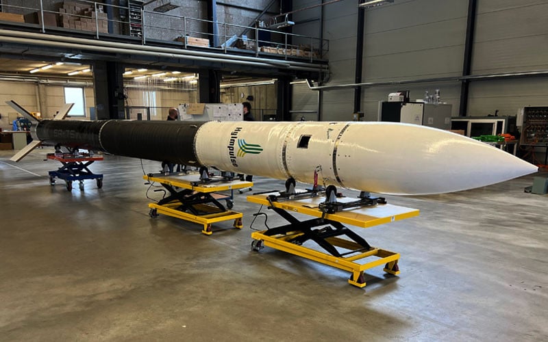 Ein deutsches Unternehmen startet eine mit Wachs betriebene Rakete zu einem Testflug ins All