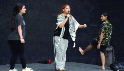 palestinian performer rawan sameer salamah performs dabke photo express palestinian performer rawan sameer salamah performs dabke photo express