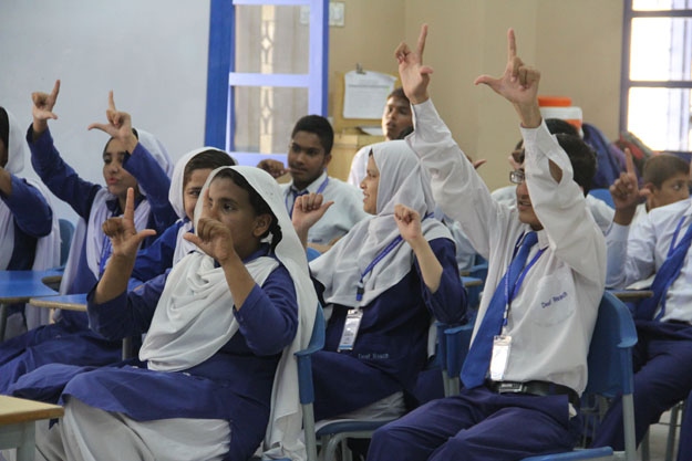 The event was organised by Alif Ailaan, in collaboration with the Pakistan Alliance for Mathematics and Science, Science Fuse, Robotec and 'I Am Karachi'. PHOTO: AYESHA MIR/EXPRESS