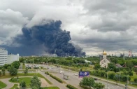smoke rises from an oil refinery following a ukrainian drone attack in the course of russia ukraine conflict in moscow russia june 18 2026 photo reuters