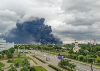 smoke rises from an oil refinery following a ukrainian drone attack in the course of russia ukraine conflict in moscow russia june 18 2026 photo reuters