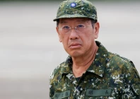 taiwan s defence minister wellington koo reacts during the annual han kuang military exercise in kaohsiung taiwan source reuters
