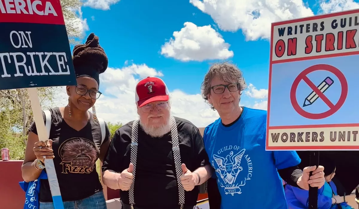 george rr martin neil gaiman show solidarity with writers guild of america strike george rr martin neil gaiman show solidarity with writers guild of america strike