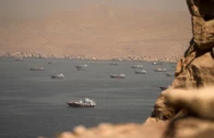 vessels at the strait of hormuz as seen from musandam oman june 18 2026 reuters