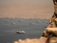 vessels at the strait of hormuz as seen from musandam oman june 18 2026 reuters