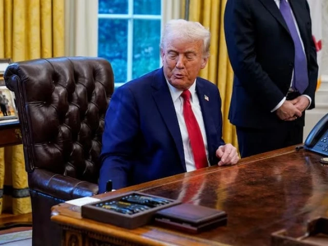 us president donald trump reacts at the white house in washington dc in us on february 3 2025 photo reuters us president donald trump reacts at the white house in washington dc in us on february 3 2025 photo reuters