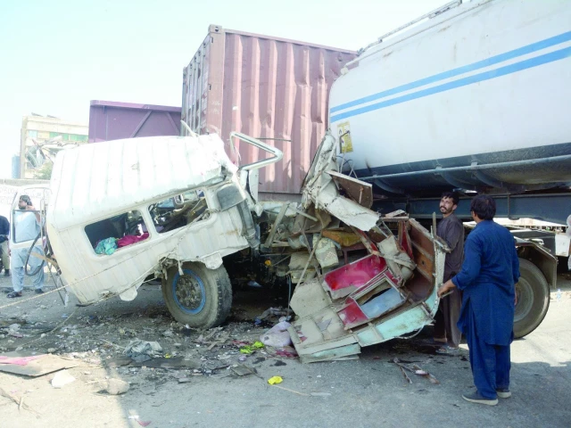 a devastating collision between a freight train and an oil tanker on mai kolachi road brings the city to a standstill with the road remaining closed 18 hours after the crash photo jalal qureshi express a devastating collision between a freight train and an oil tanker on mai kolachi road brings the city to a standstill with the road remaining closed 18 hours after the crash photo jalal qureshi express