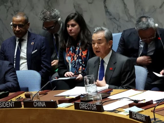 china s foreign minister wang yi speaks during a meeting of the united nations security council at the un headquarters in new york city us on february 18 2025 photo reuters china s foreign minister wang yi speaks during a meeting of the united nations security council at the un headquarters in new york city us on february 18 2025 photo reuters