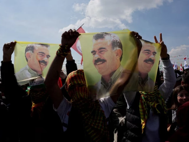 supporters of pro kurdish peoples equality and democracy party dem party display flags with a portrait of jailed kurdistan workers party pkk leader abdullah ocalan during a rally to celebrate nowruz which marks the arrival of spring in istanbul turkey on march 17 2024 photo reuters supporters of pro kurdish peoples equality and democracy party dem party display flags with a portrait of jailed kurdistan workers party pkk leader abdullah ocalan during a rally to celebrate nowruz which marks the arrival of spring in istanbul turkey on march 17 2024 photo reuters