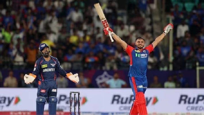 ashutosh sharma smashed 66 not out off 31 as dc beat lsg by one wicket photo reuters ashutosh sharma smashed 66 not out off 31 as dc beat lsg by one wicket photo reuters
