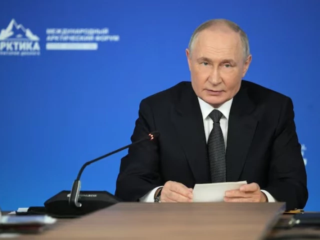russian president vladimir putin attends the international arctic forum in murmansk russia on march 27 2025 photo reuters russian president vladimir putin attends the international arctic forum in murmansk russia on march 27 2025 photo reuters