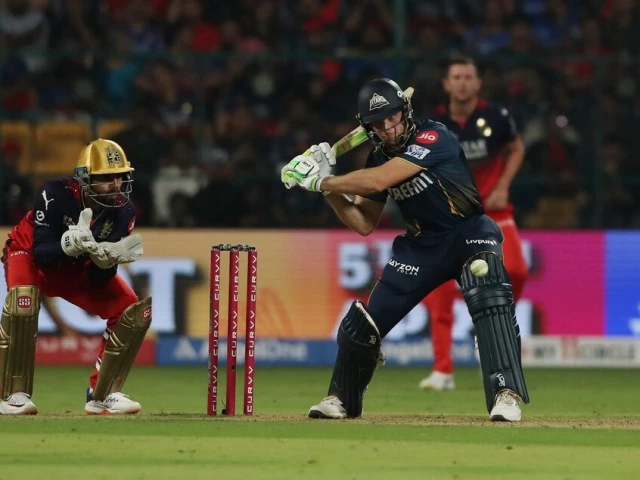 gujarat titans jos buttler in action during the indian premier league match against royal challengers bengaluru at the m chinnaswamy stadium bengaluru india on april 2 2025 photo reuters gujarat titans jos buttler in action during the indian premier league match against royal challengers bengaluru at the m chinnaswamy stadium bengaluru india on april 2 2025 photo reuters