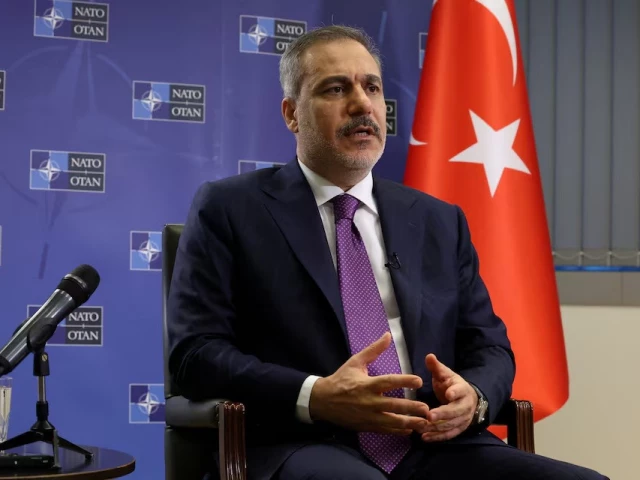 turkish foreign minister hakan fidan attends an interview with reuters in brussels belgium april 4 2025 photo reuters turkish foreign minister hakan fidan attends an interview with reuters in brussels belgium april 4 2025 photo reuters