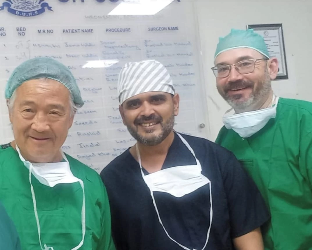 jehanzaib haider professor john lamattina and professor john fung pose after successfully completing a liver transplant photo express jehanzaib haider professor john lamattina and professor john fung pose after successfully completing a liver transplant photo express