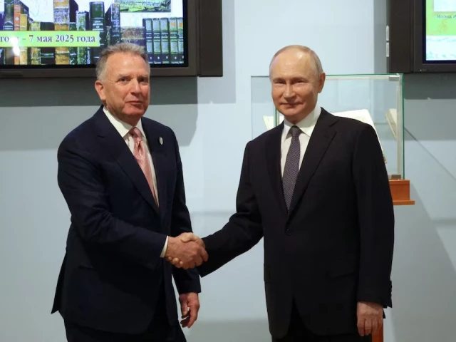 russian president vladimir putin shakes hands with us president donald trump s special envoy steve witkoff during a meeting in saint petersburg russia april 11 2025 photo reuters via sputnik russian president vladimir putin shakes hands with us president donald trump s special envoy steve witkoff during a meeting in saint petersburg russia april 11 2025 photo reuters via sputnik