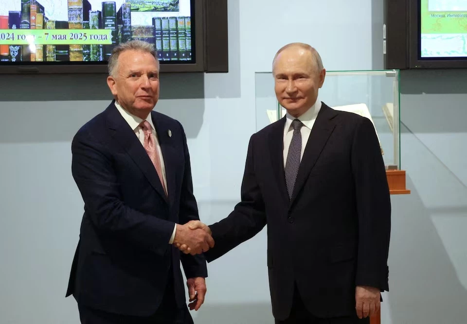 russian president vladimir putin shakes hands with us president donald trump s special envoy steve witkoff during a meeting in saint petersburg russia april 11 2025 photo reuters via sputnik russian president vladimir putin shakes hands with us president donald trump s special envoy steve witkoff during a meeting in saint petersburg russia april 11 2025 photo reuters via sputnik