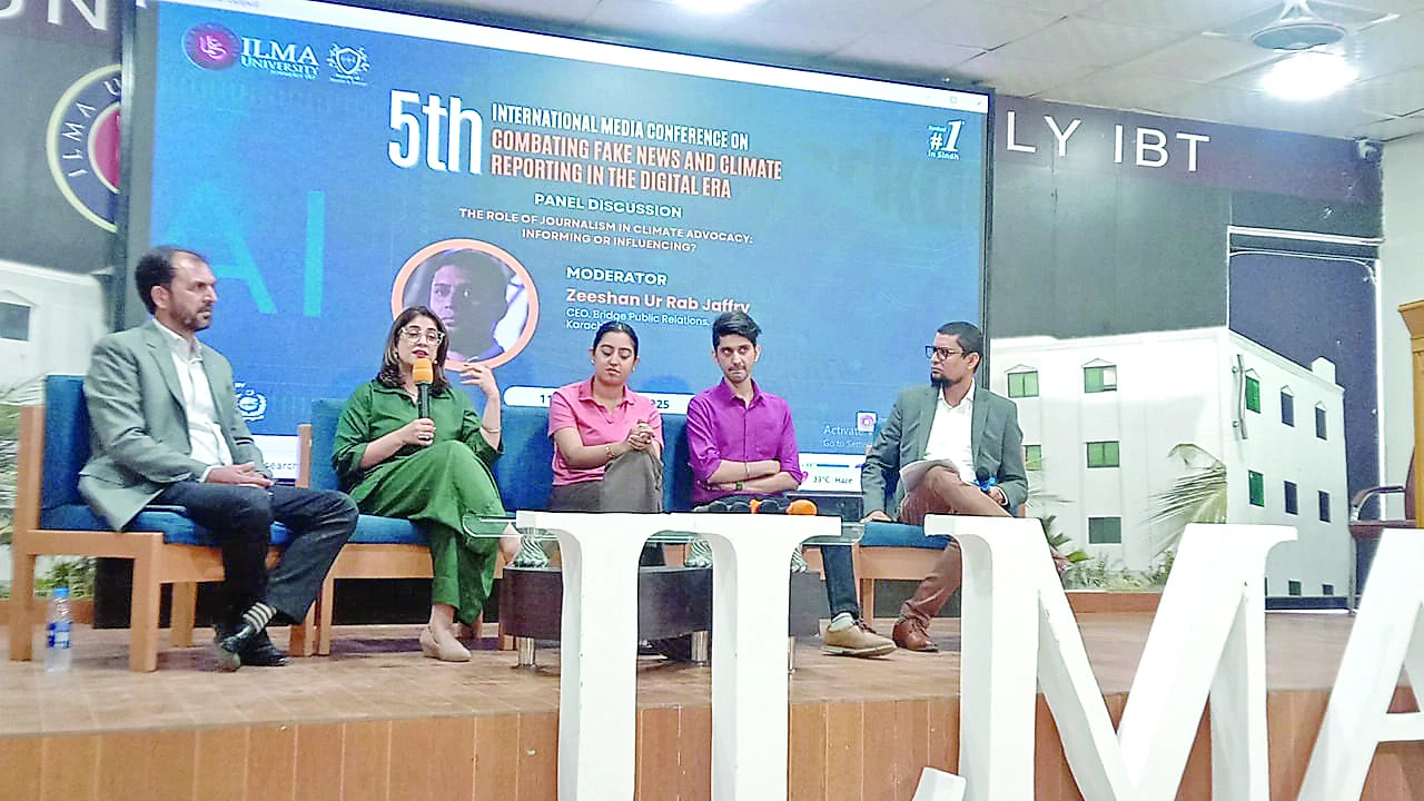 panellists express their views at the ilma conference on fake news and environmental reporting photo express panellists express their views at the ilma conference on fake news and environmental reporting photo express
