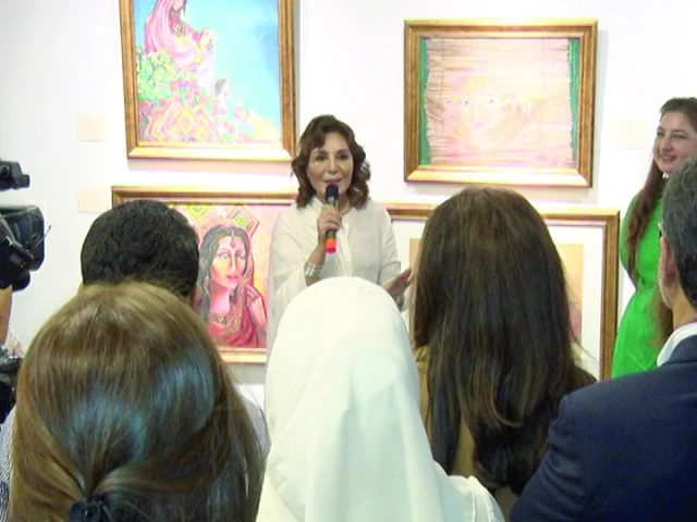 author artist and activist tehmina durrani speaks at the opening of her exhibition organised at the tanzara art gallery in islamabad photo express author artist and activist tehmina durrani speaks at the opening of her exhibition organised at the tanzara art gallery in islamabad photo express