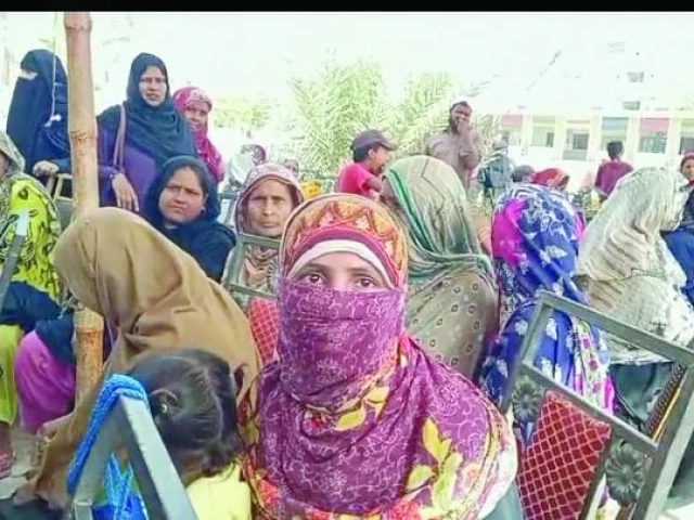 a woman shares her ordeal of illegal deduction from bisp allocations allegedly by officials at a government school in new karachi photo express a woman shares her ordeal of illegal deduction from bisp allocations allegedly by officials at a government school in new karachi photo express