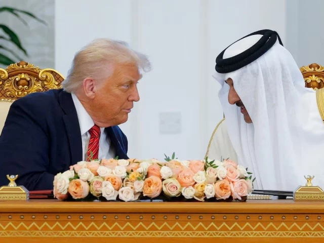 us president donald trump and qatar s emir tamim bin hamad al thani attend a signing ceremony in doha qatar may 14 2025 photo reuters