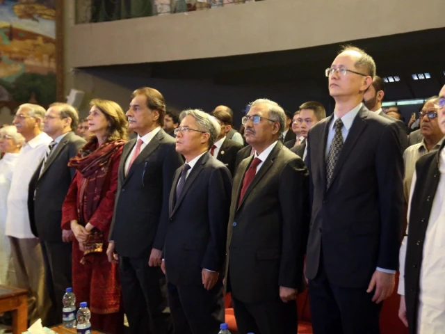chinese ambassador to pakistan jiang zaidong alongside na speaker ayaz sadiq at the silk road culture center in islamabad on wednesday to mark the 74th anniversary of diplomatic relations between china and pakistan photo express chinese ambassador to pakistan jiang zaidong alongside na speaker ayaz sadiq at the silk road culture center in islamabad on wednesday to mark the 74th anniversary of diplomatic relations between china and pakistan photo express