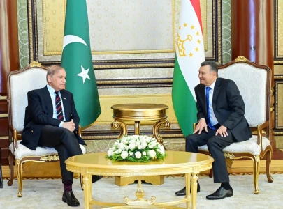 pm arrives in dushanbe for talks glacier conference