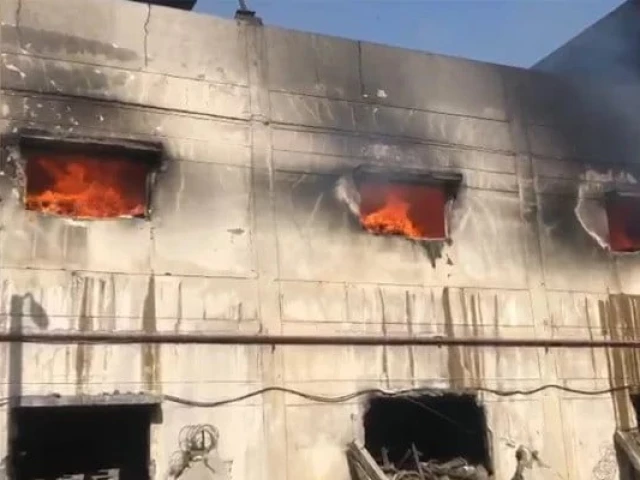 fire erupted in the early hours of the morning in one of the factories and quickly spread to three adjacent units screengrab fire erupted in the early hours of the morning in one of the factories and quickly spread to three adjacent units screengrab