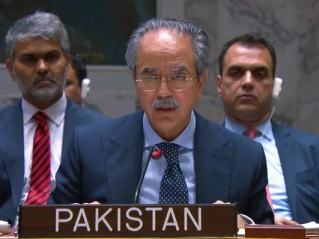 pakistan s permanent representative to the un ambassador asim iftikhar ahmad speaks at the un security council meeting on israel iran conflict on june 13 2025 courtesy x pakistanun ny pakistan s permanent representative to the un ambassador asim iftikhar ahmad speaks at the un security council meeting on israel iran conflict on june 13 2025 courtesy x pakistanun ny