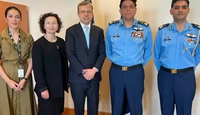 air chief marshal zaheer ahmed baber sidhu alongside us officials on landmark us visit photo ispr