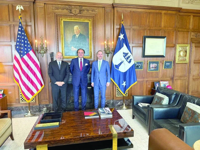 a delegation led by finance minister muhammad aurangzeb held a meeting with us secretary of commerce howard lutnick and united states trade representative ambassador jamieson greer in washington dc om friday photo express