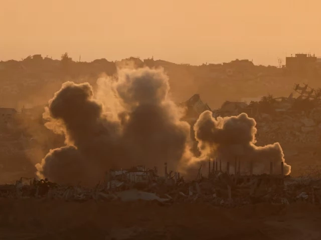 explosions send smoke into the air in gaza as seen from the israeli side of the border july 17 2025 photo reuters