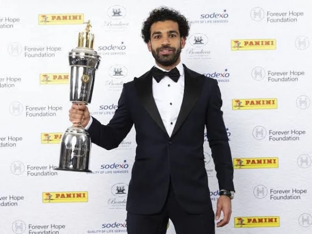 caption liverpool forward mohamed salah was named the professional footballers association pfa player of the year photo afp