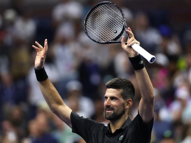 novak djokovic celebrates after defeating learner tien in the first round of the 2025 us open photo afp novak djokovic celebrates after defeating learner tien in the first round of the 2025 us open photo afp