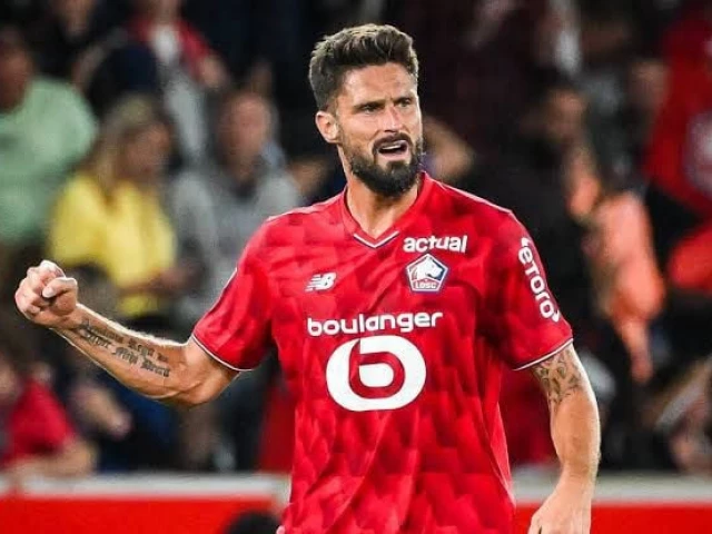 olivier giroud seals lille s win over monaco with a stoppage time strike photo afp olivier giroud seals lille s win over monaco with a stoppage time strike photo afp