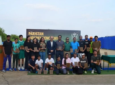 muzammil ushna shine as pakistan independence day tennis concludes muzammil ushna shine as pakistan independence day tennis concludes