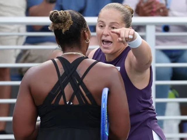 jelena ostapenko and taylor townsend had a heated exchange following their post match handshake in the second round of the us open photo reuters