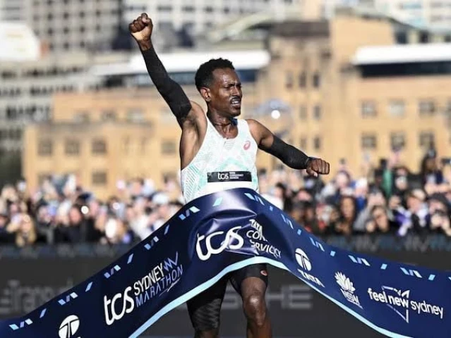 sifan hassan shattered the course record sunday to surge home first in an historic sydney marathon photo afp