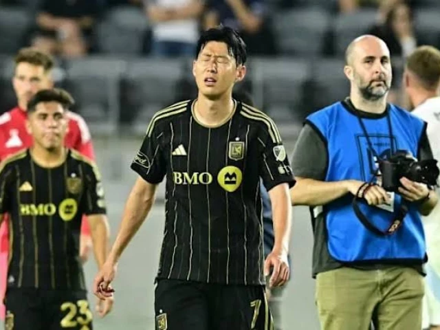 south korean star son was playing his first game at lafc s bmo stadium photo afp south korean star son was playing his first game at lafc s bmo stadium photo afp