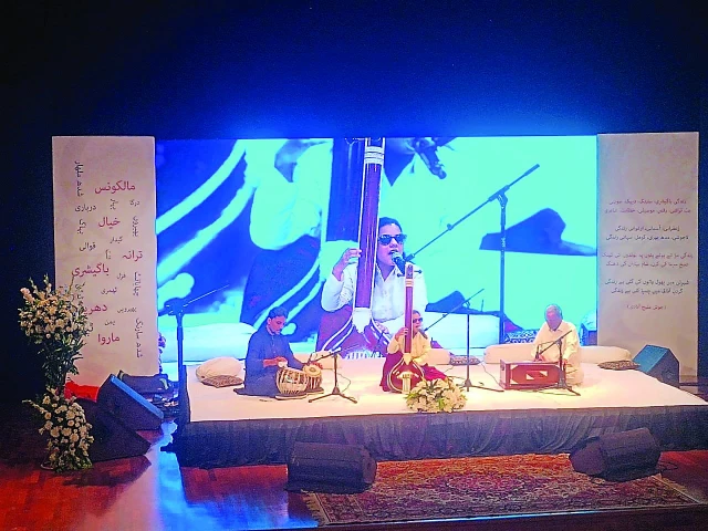 the 15th tehzeeb festival at napa opens with soul stirring classical performances including a moving act by visually impaired vocalist mehak rashid photo express