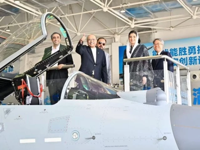 president asif ali zardari visits aviation industry corporation of china avic on sunday photo app