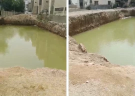 two children drown in rainwater pit in karachi s gulistan e jauhar two children drown in rainwater pit in karachi s gulistan e jauhar