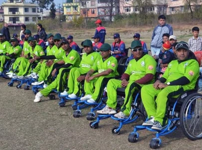 pak wheelchair cricket team dominate afghanistan in t20 opener pak wheelchair cricket team dominate afghanistan in t20 opener