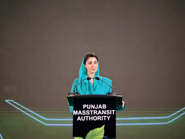 punjab chief minister maryam nawaz addresses launching ceremony of second phase of lahore s electric bus project on october 3 2025 courtesy maryam nawaz x