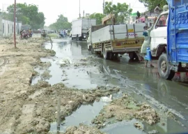 malir s main artery sinks into sewage malir s main artery sinks into sewage
