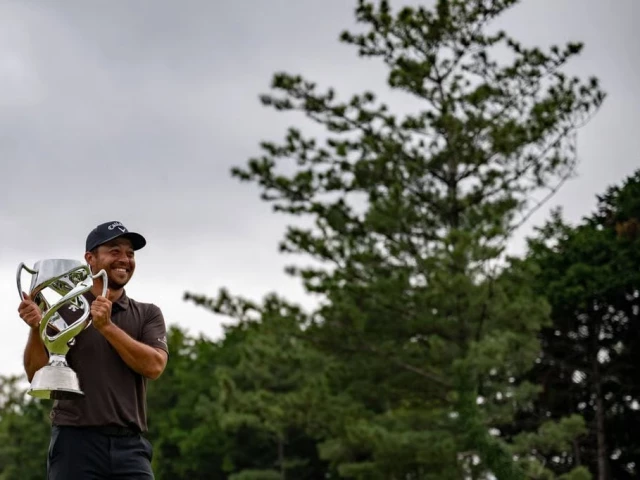xander schauffele won his first title of the year after finishing one stroke clear of max greyserman at the pga tour s baycurrent classic photo afp