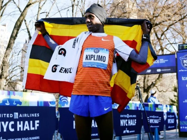 kiplimo produced a devastating burst over the closing stages of the race to claim his first major marathon title photo afp