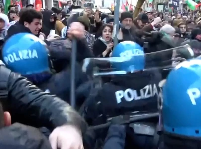 italian pro palestinian activists clash with police ahead of world cup qualifier italian pro palestinian activists clash with police ahead of world cup qualifier